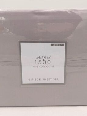Que Ashford 1500 Thread Count Queen Sheet Set in Soft Mauve